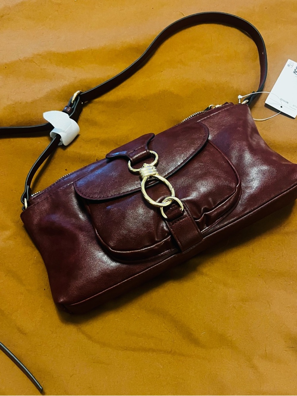 NWT H&M Burgundy Leather Shoulder Bag
